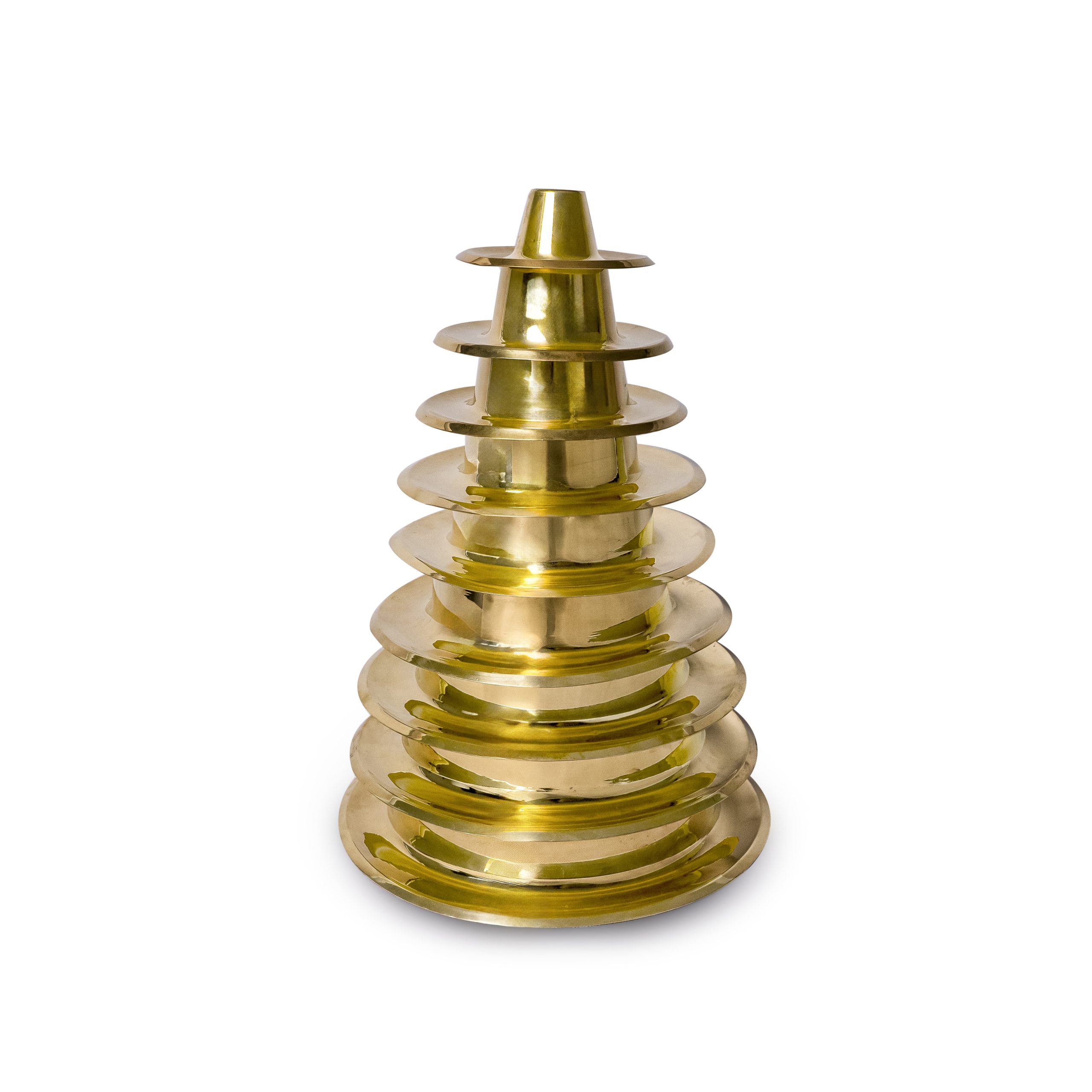 PIRÂMIDE DOURADA DISCO 1 D13CM