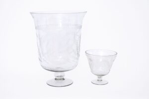 VASO C/ PÉ LAPIDADO RAMO DE TRIGO GIG. 32X43CM