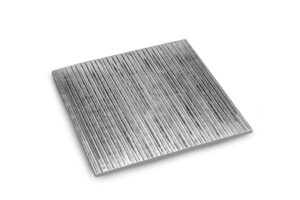 PRATA - BANDEJA QUADRADA RISCADA