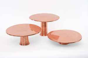 COBRE - PRATO BOLO RISCADO 8CM