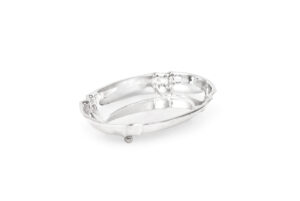 LEGUMEIRA PRATA ANTIGA C/ PÉ 23X15CM