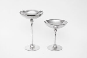 BOWL PRATA C/ PÉ H 30CM