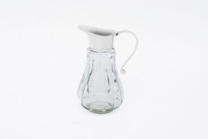 JARRA VIDRO/PRATA GOMO S/ TAMPA