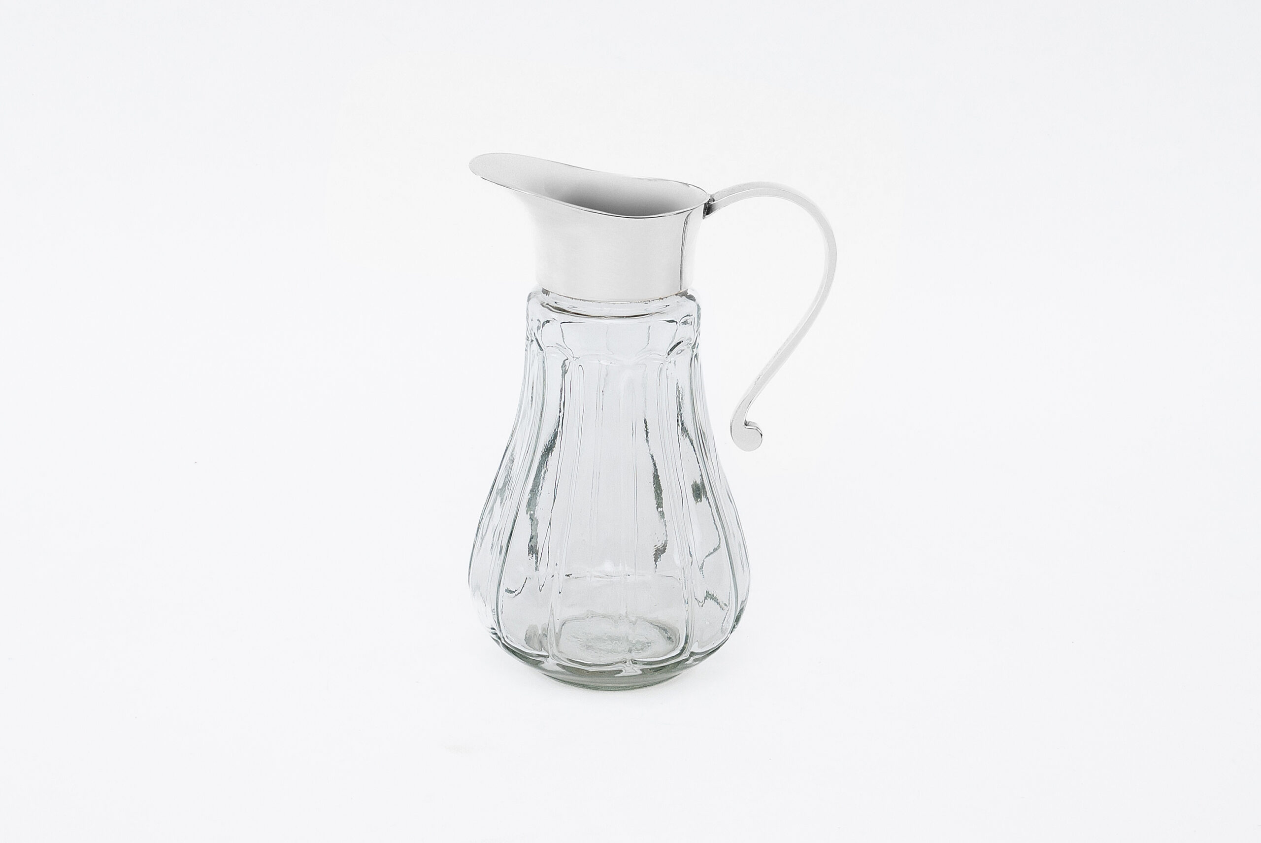 JARRA VIDRO/PRATA GOMO S/ TAMPA