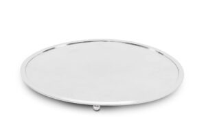 PLACA RETENTORA REDONDA PRATA - 40 CM