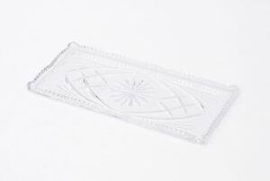 VIDRO - PRATO RETANGULAR CRISTAL