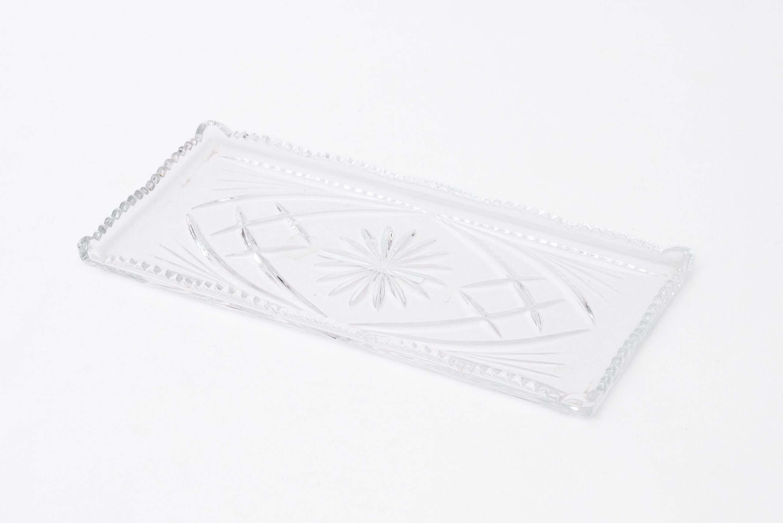 VIDRO - PRATO RETANGULAR CRISTAL