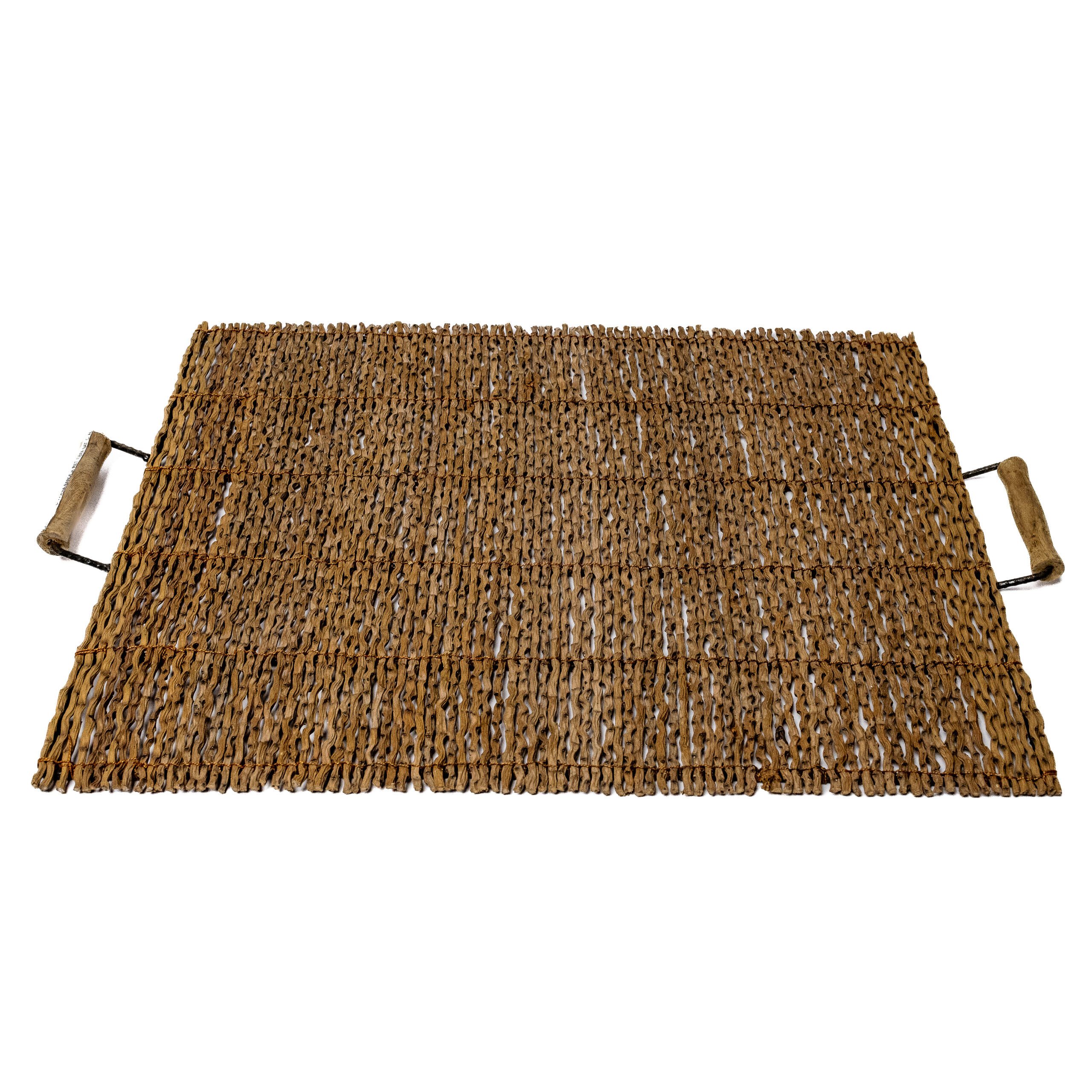 CARTAGENA-BANDEJA RET. FIBRA NAT. C/ ALÇA 52X37CM