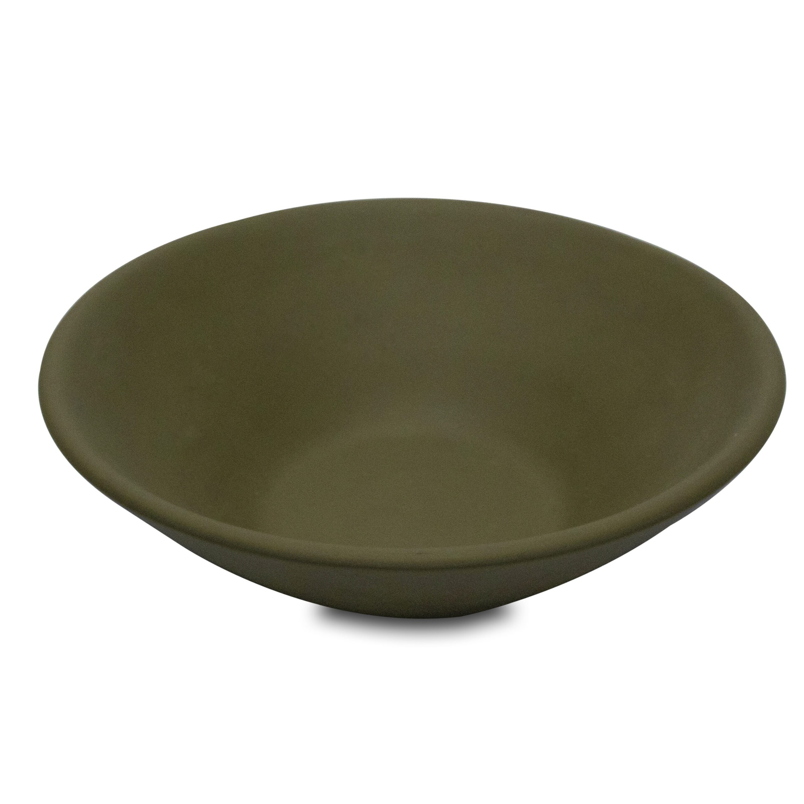 FLINTS - SALADEIRA CONICA VERDE OLIVA P 20CM H6CM