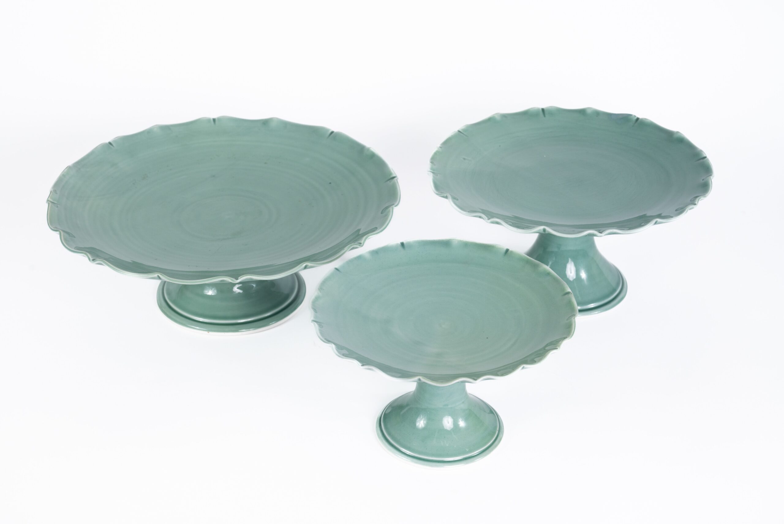 ROSA DOS VENTOS - PRATO ONDULADO CELADON GR