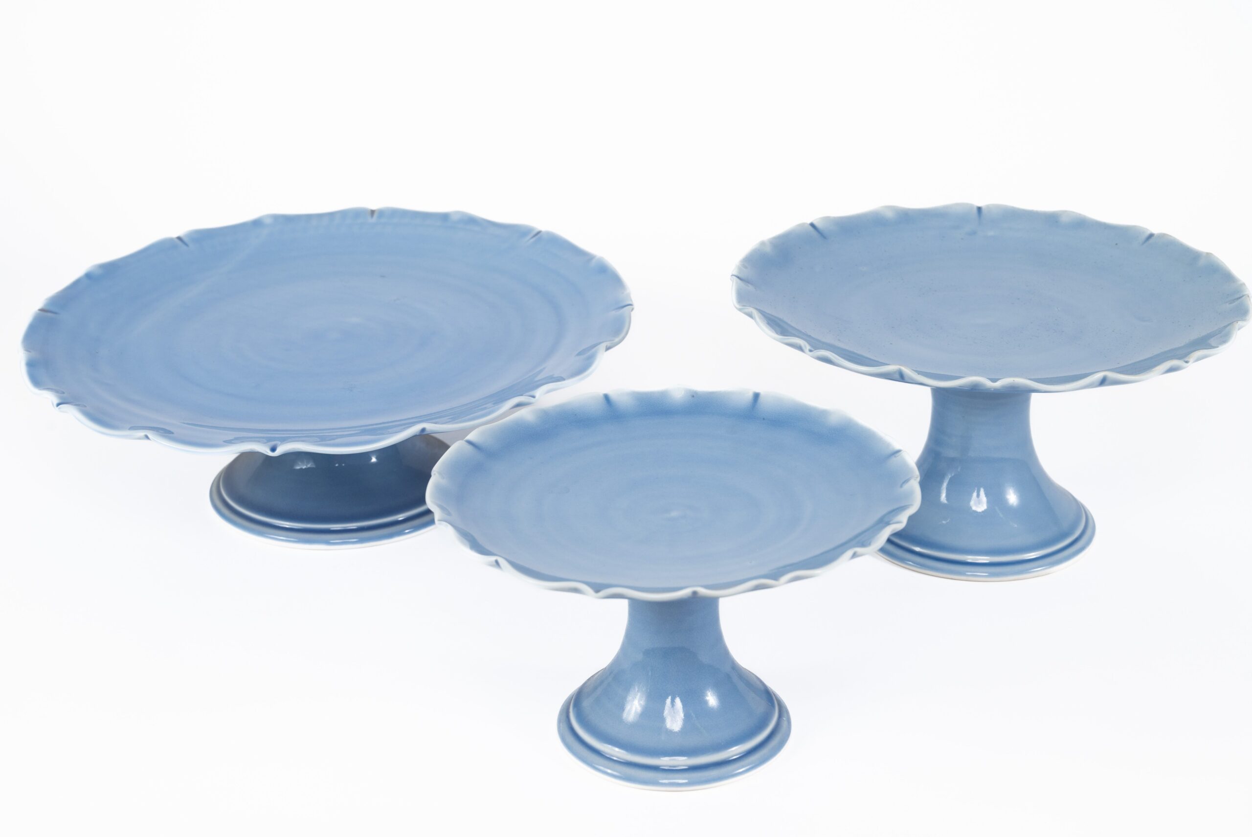 ROSA DOS VENTOS - PRATO ONDULADO AZUL GR