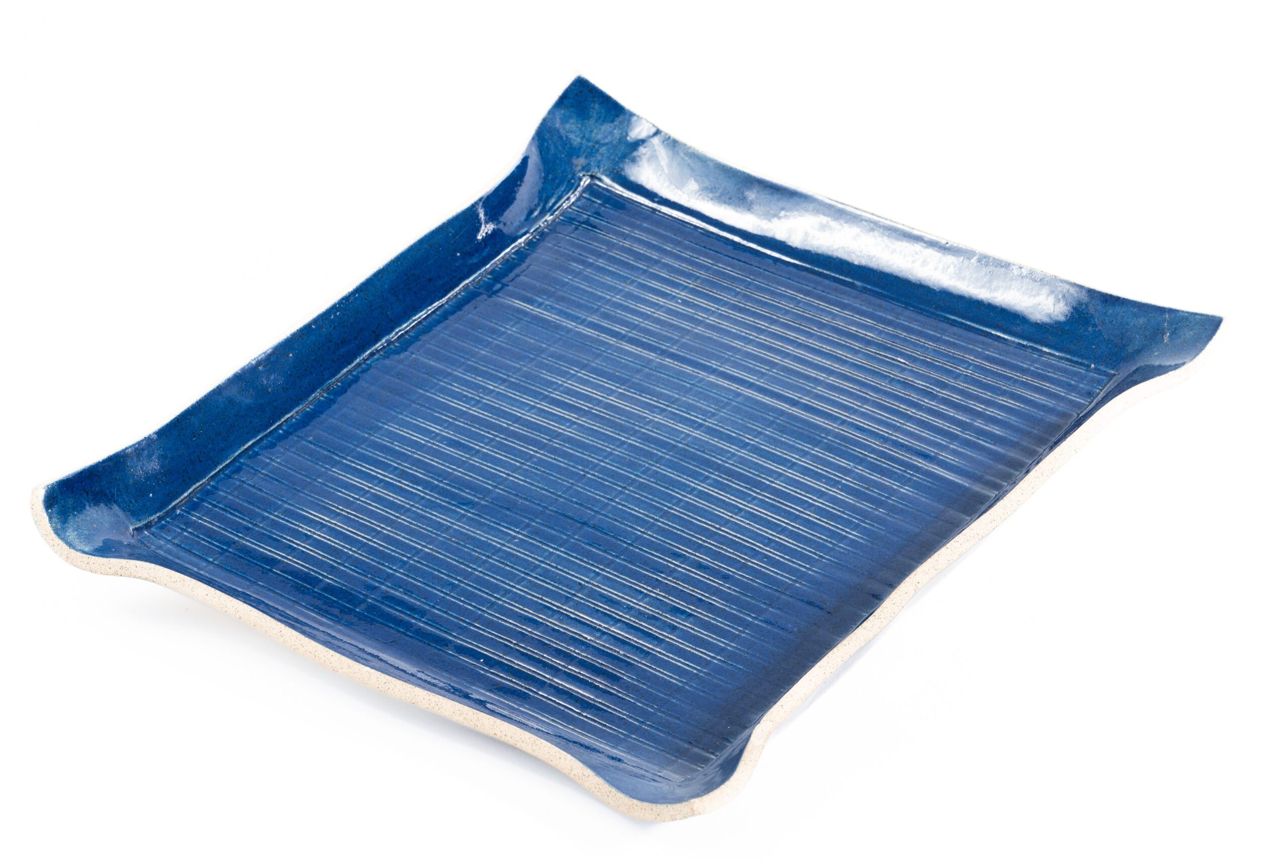 LUCIA EID - QUADRADO COBALTO RISCADO