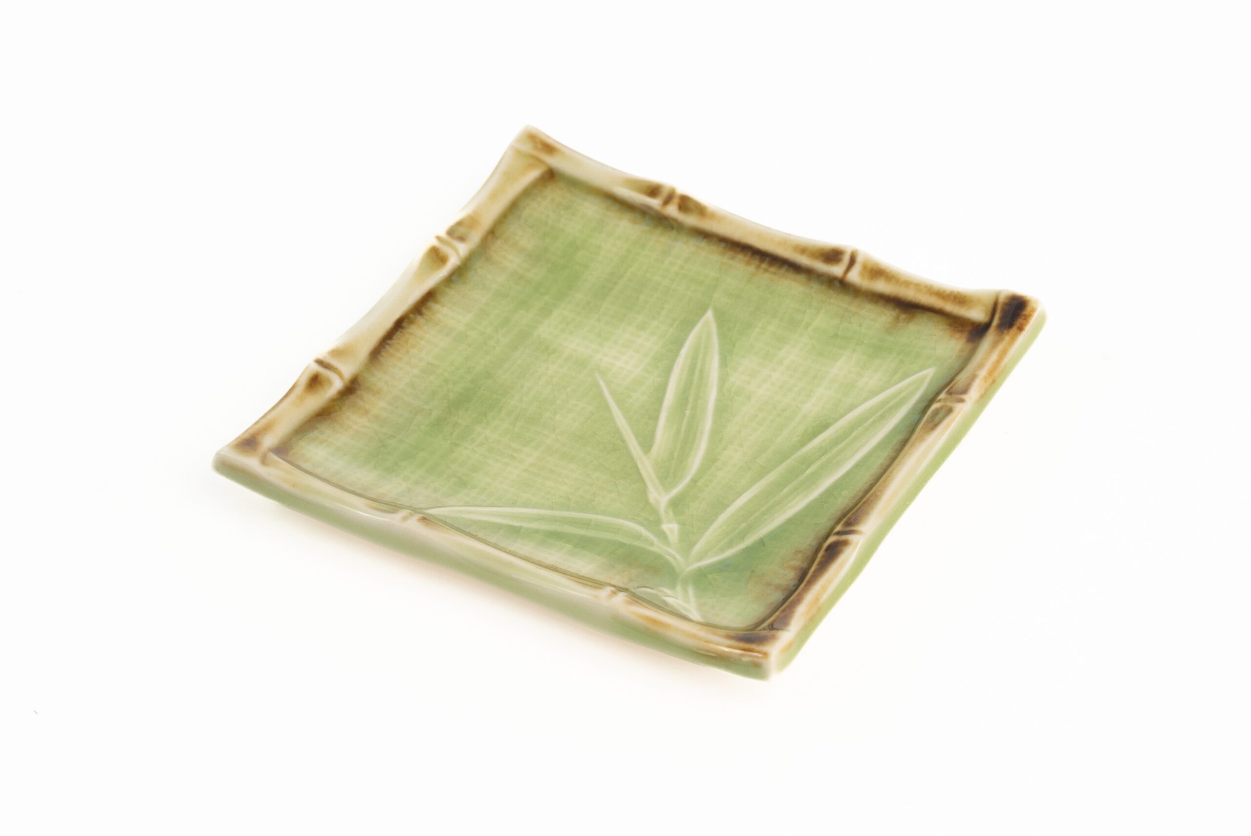 CÊRAMICA - SALVA QUADRADA VERDE