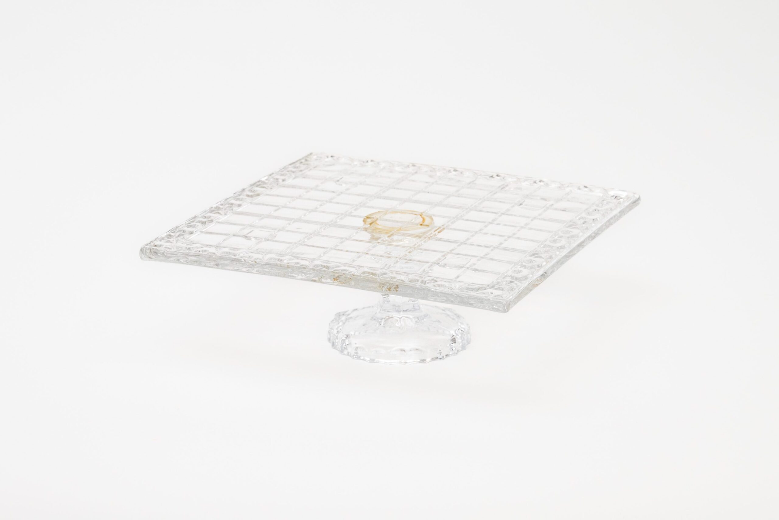 VIDRO - PRATO BOLO QUADRADO