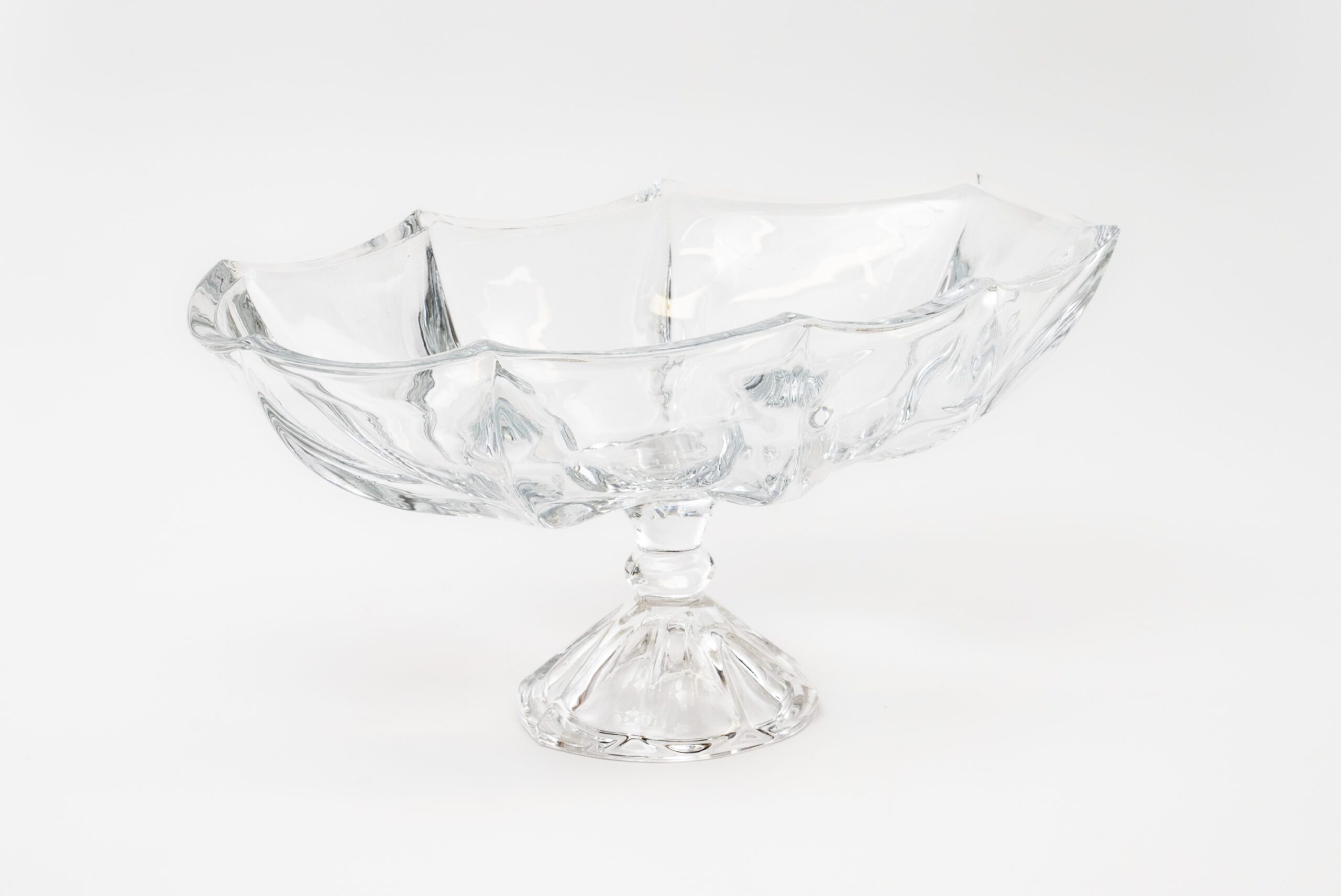 FRUTEIRA CRISTAL C/ PÉ OVAL LUISA 24X20 H19CM