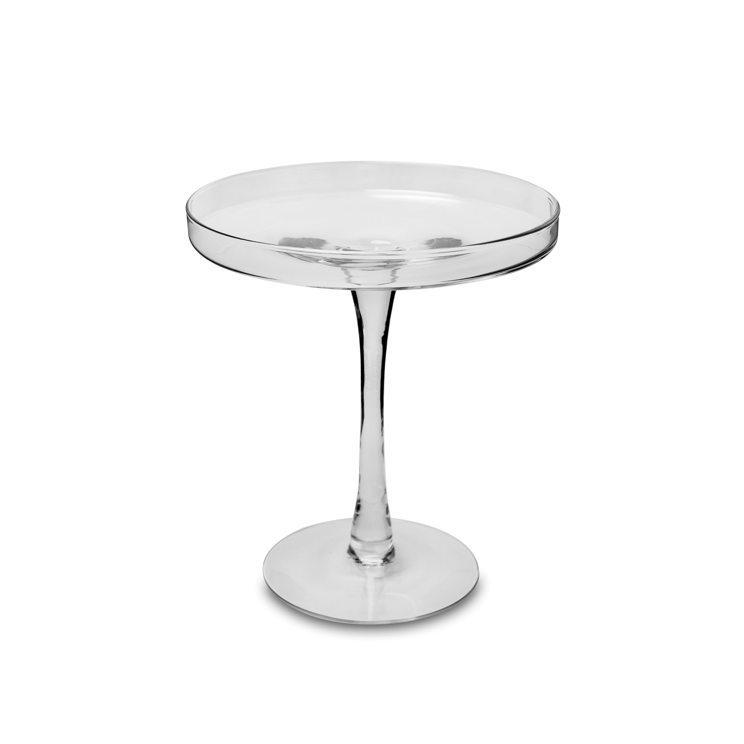 PRATO BOLO VIDRO MILANO C/ PÉ D25CM H28CM