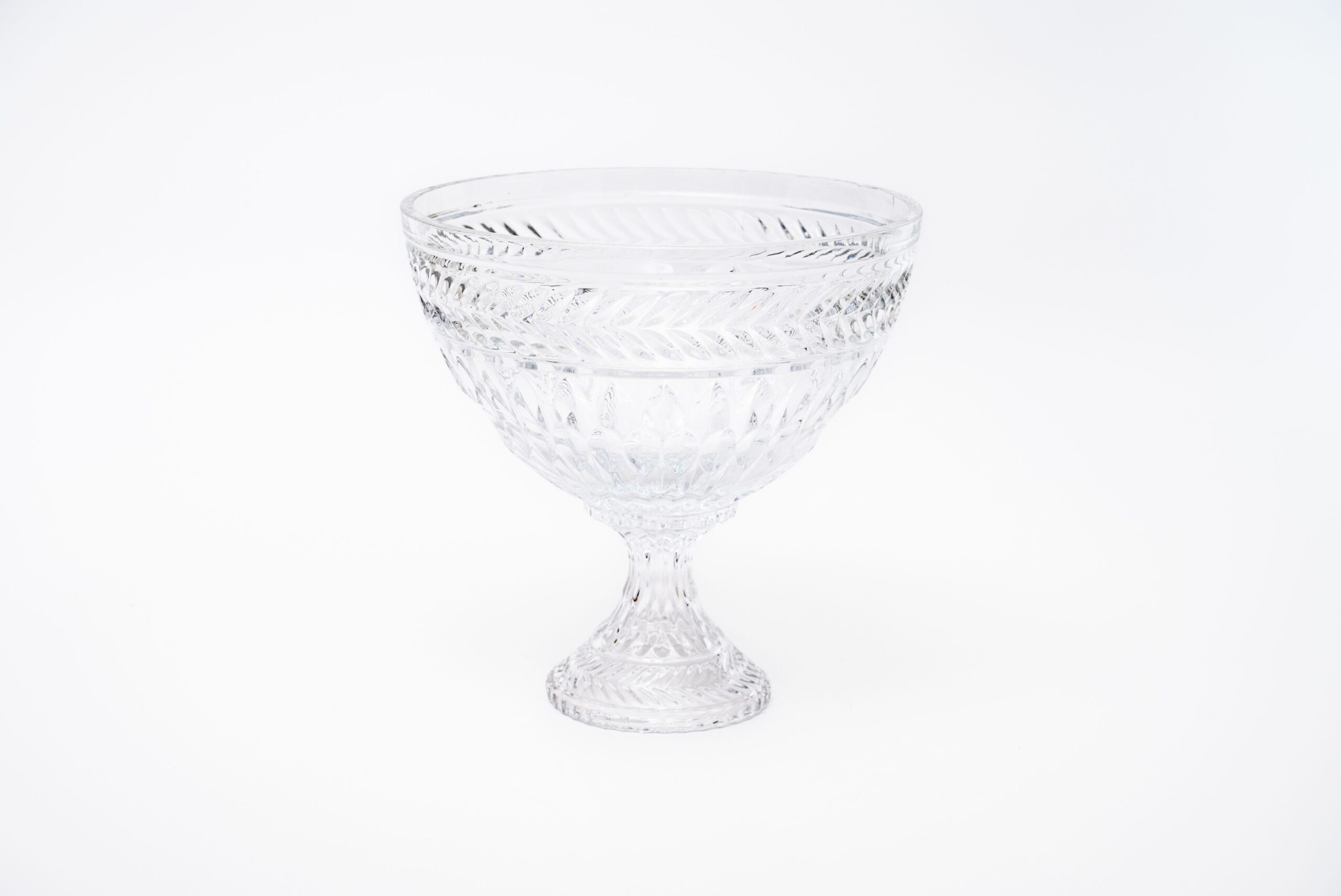 VIDRO - FRUTEIRA GREGA COM PÉ