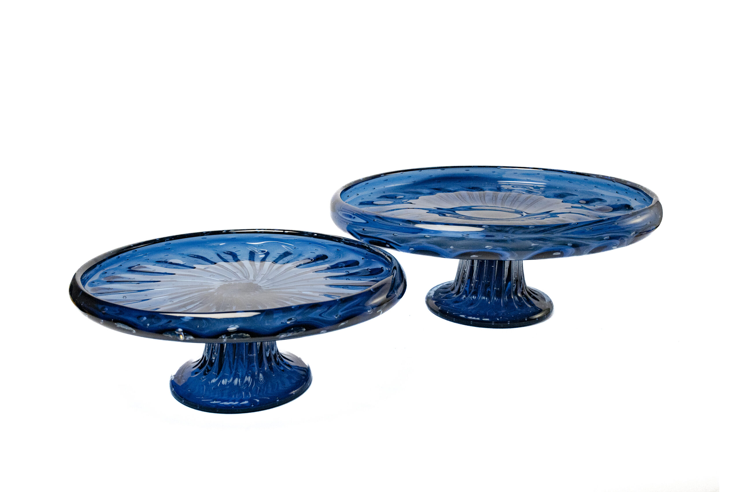 MURANO - PRATO BOLO AZUL G 45CM H17CM