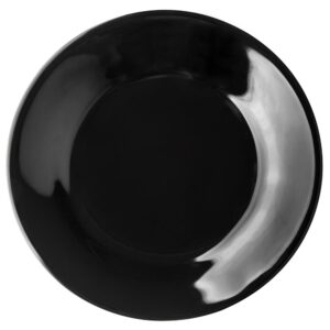 7 PRATO COQUETEL REDONDO PRETO 20CM