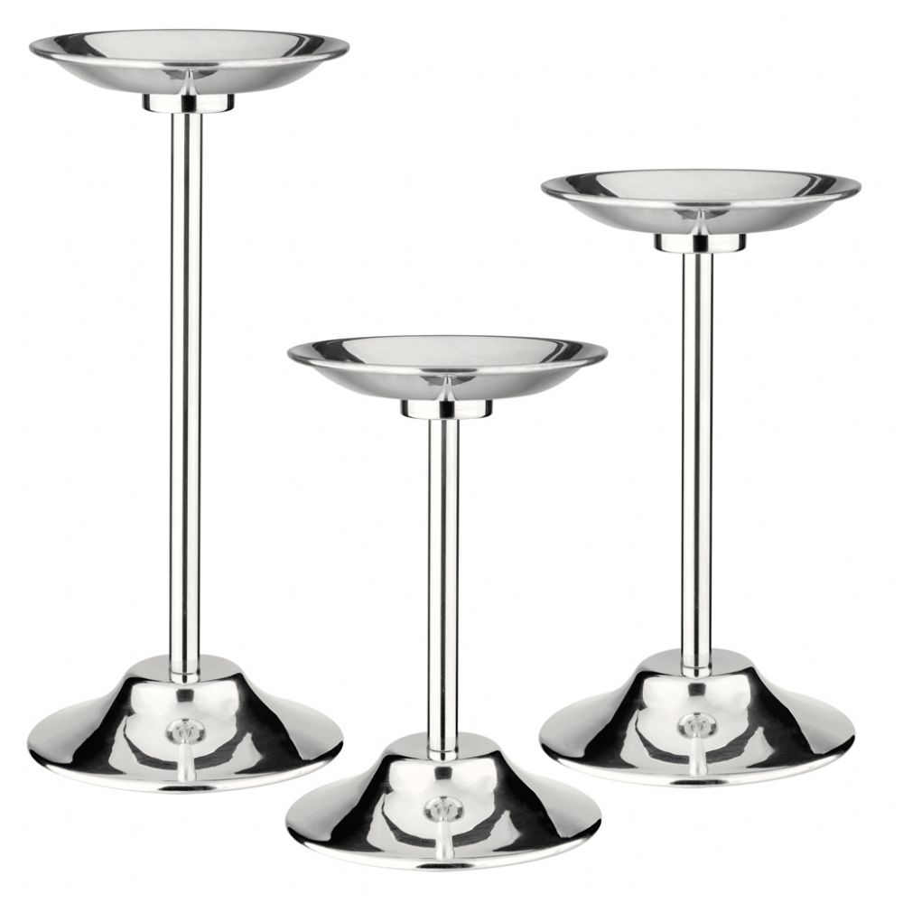 PORTA VELA PRATA H 20CM