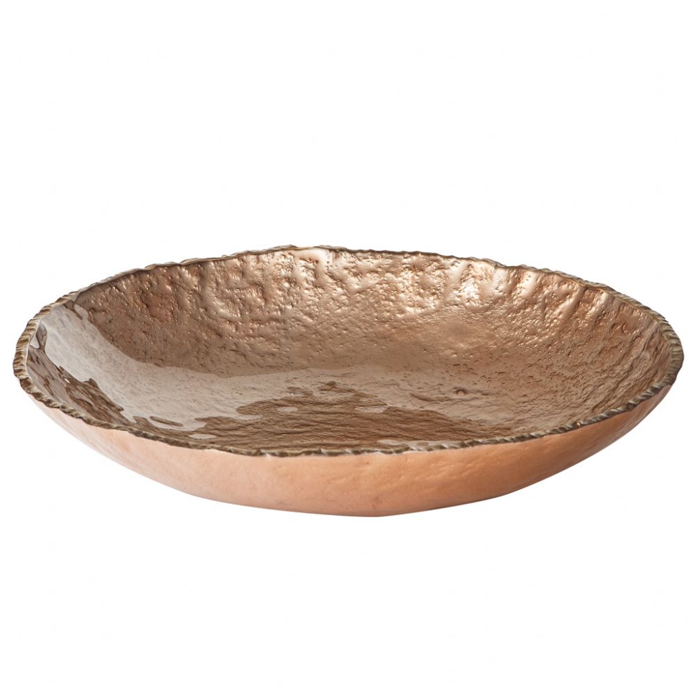 SALADEIRA VIDRO COBRE 47CM H 9CM