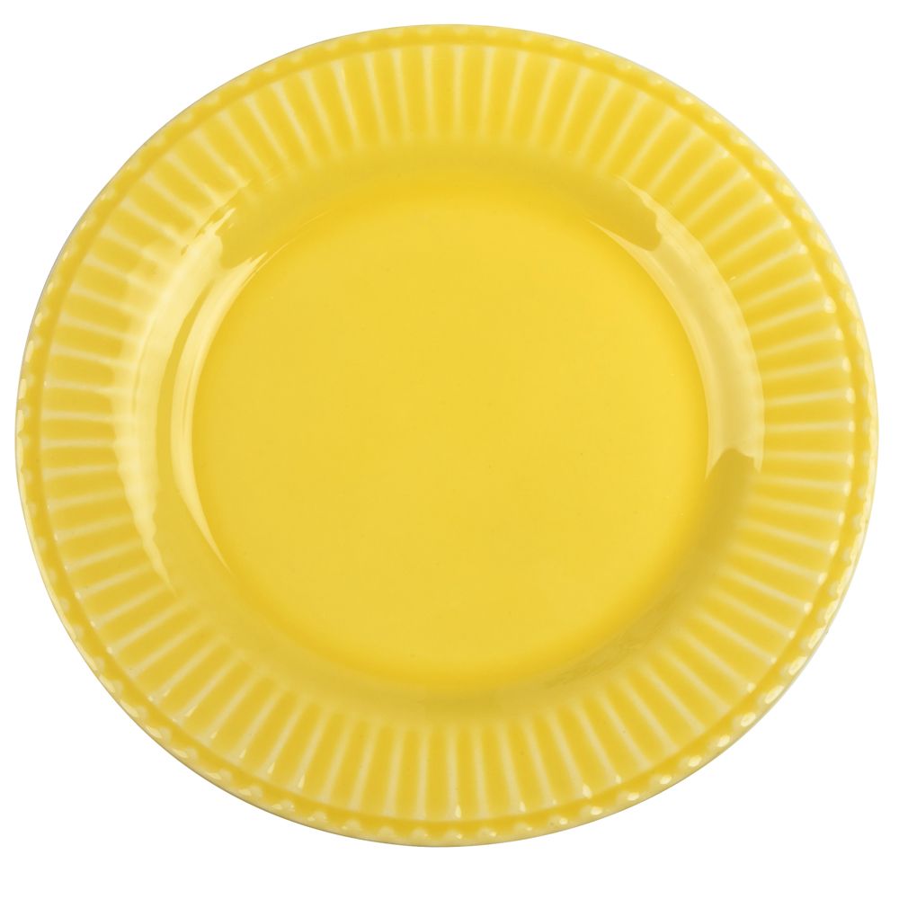 PRATO MESA AMARELO RAIADO