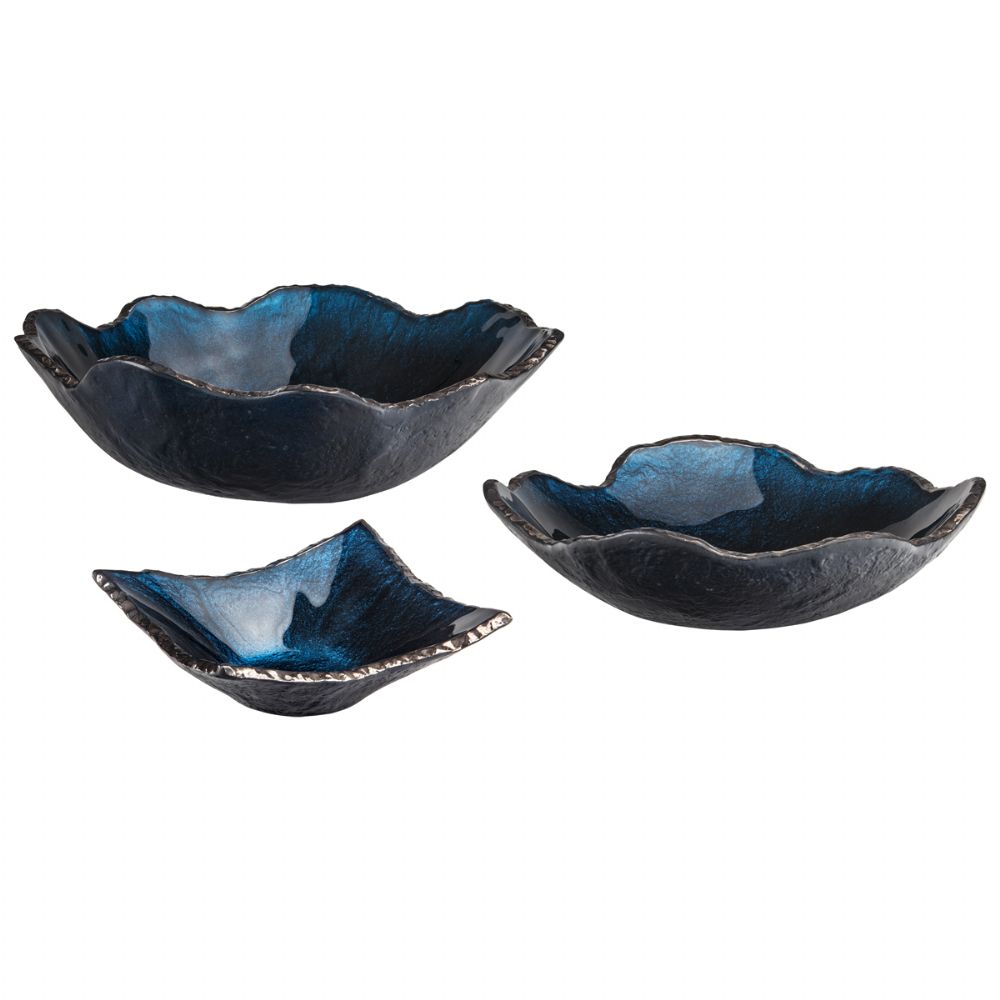 BOWL VIDRO SAFIRA GRANDE 34CM