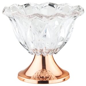 FRUTEIRA BIA PEQUENA C/ PÉ COBRE 25X22CM