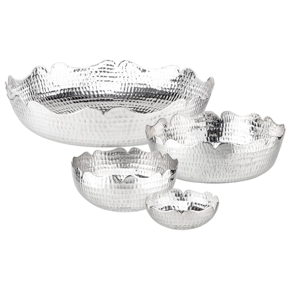 SALADEIRA PRATA RISO RED 25 CM