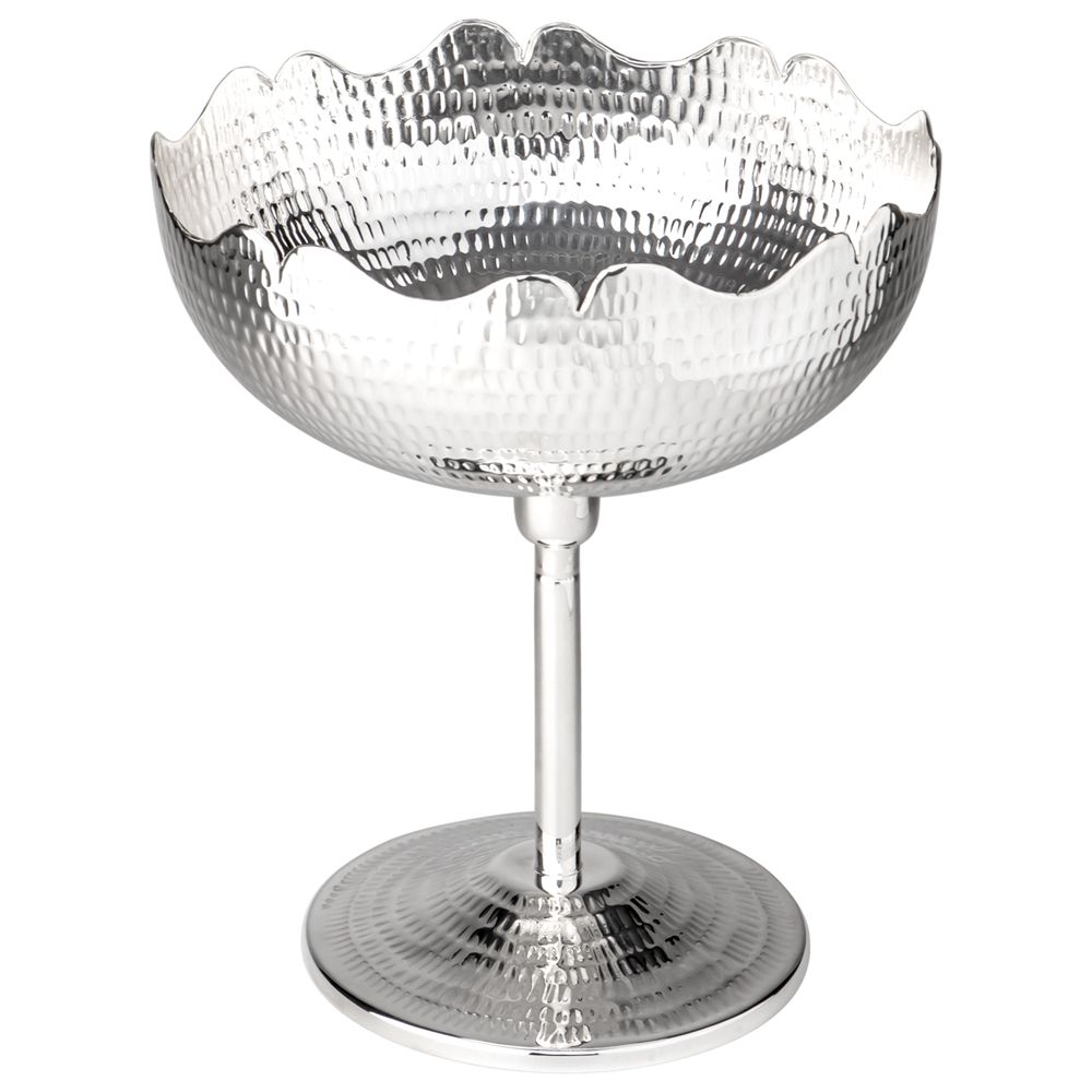 BOWL PRATA RISO C/ PÉ H 23CM