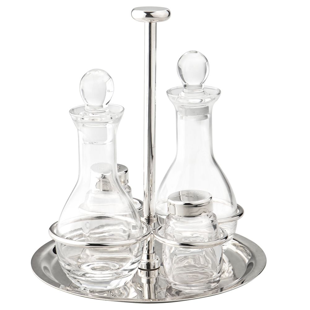 GALHETEIRO DE PRATA E CRISTAL