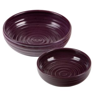 CERÂMICA AMETISTA-BOWL CANELADO GDE 22X7CM