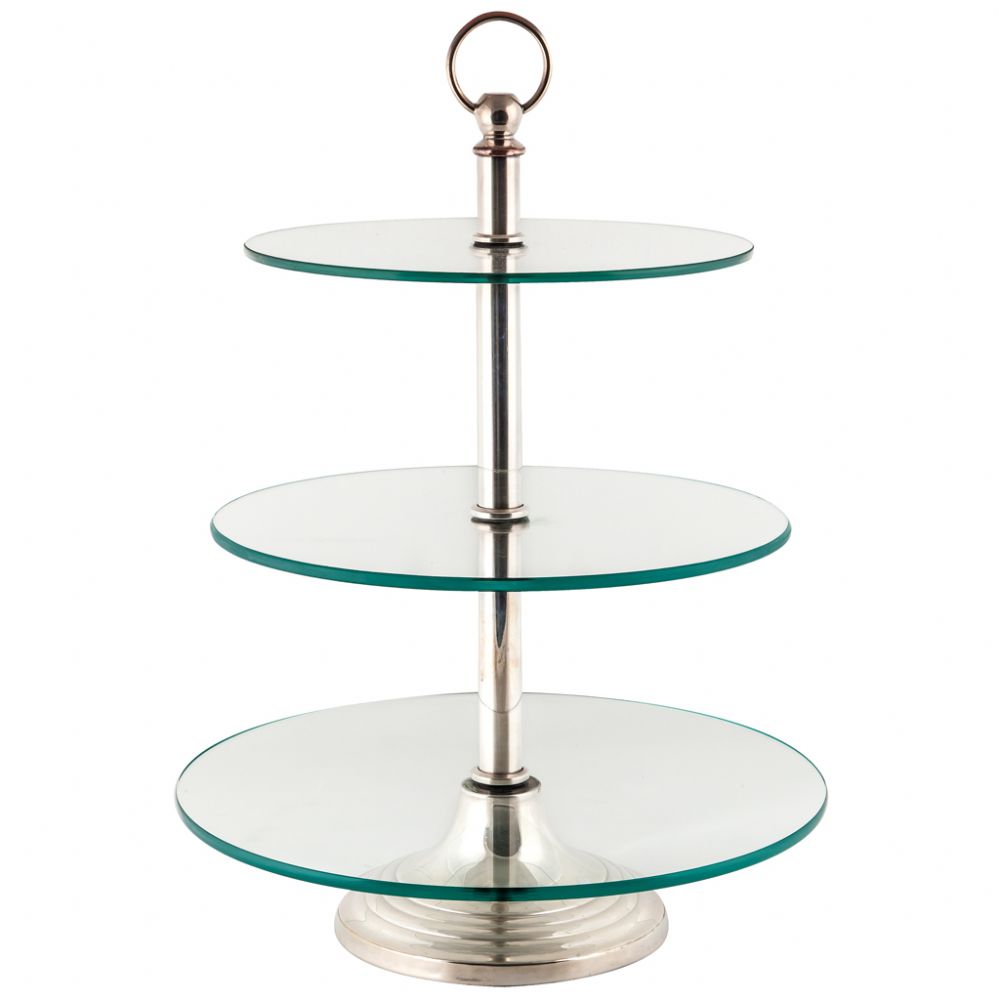 DOCEIRA VIDRO+PRATA 3 ANDARES