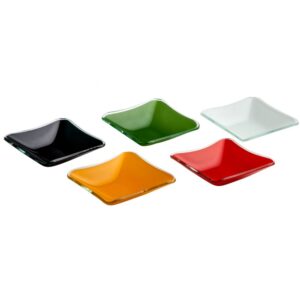 SALADEIRA MINI QUADRADA AMARELA 11X11CM