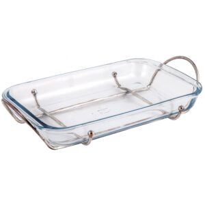 PORTA PIREX RETANGULAR PRATA