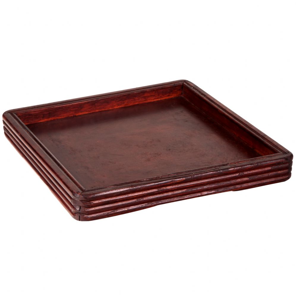 CHINA-BANDEJA QUADR. FRISOS VINHO 35X35 CHINA-BANDEJA QUADR. FRISOS VINHO 35X35.