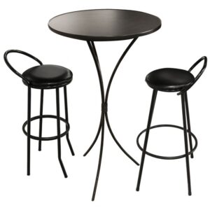 MESA BISTROT REDONDA 60 CM. TAMPO PRETO
