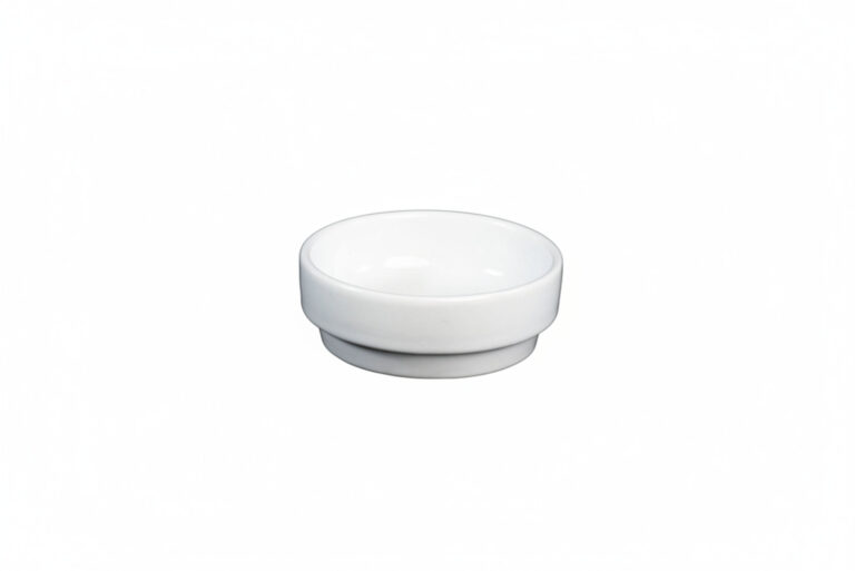 POTE PATÊ PORCELANA BRANCO MAIOR 9 CM.