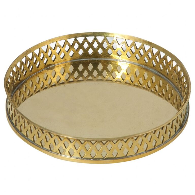 BANDEJA OURO REDONDA MINI 13CM