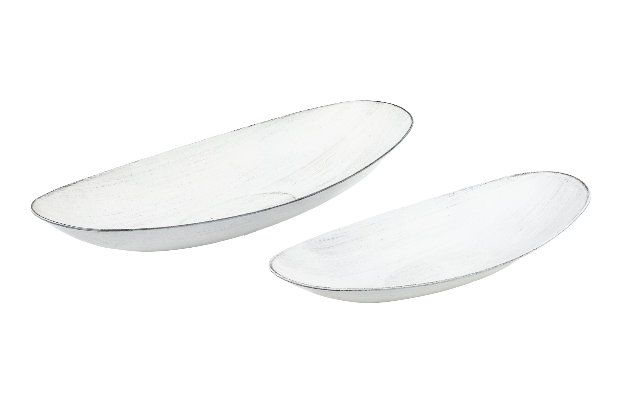 CANOA RESINA BRANCA GRANDE 50X22CM