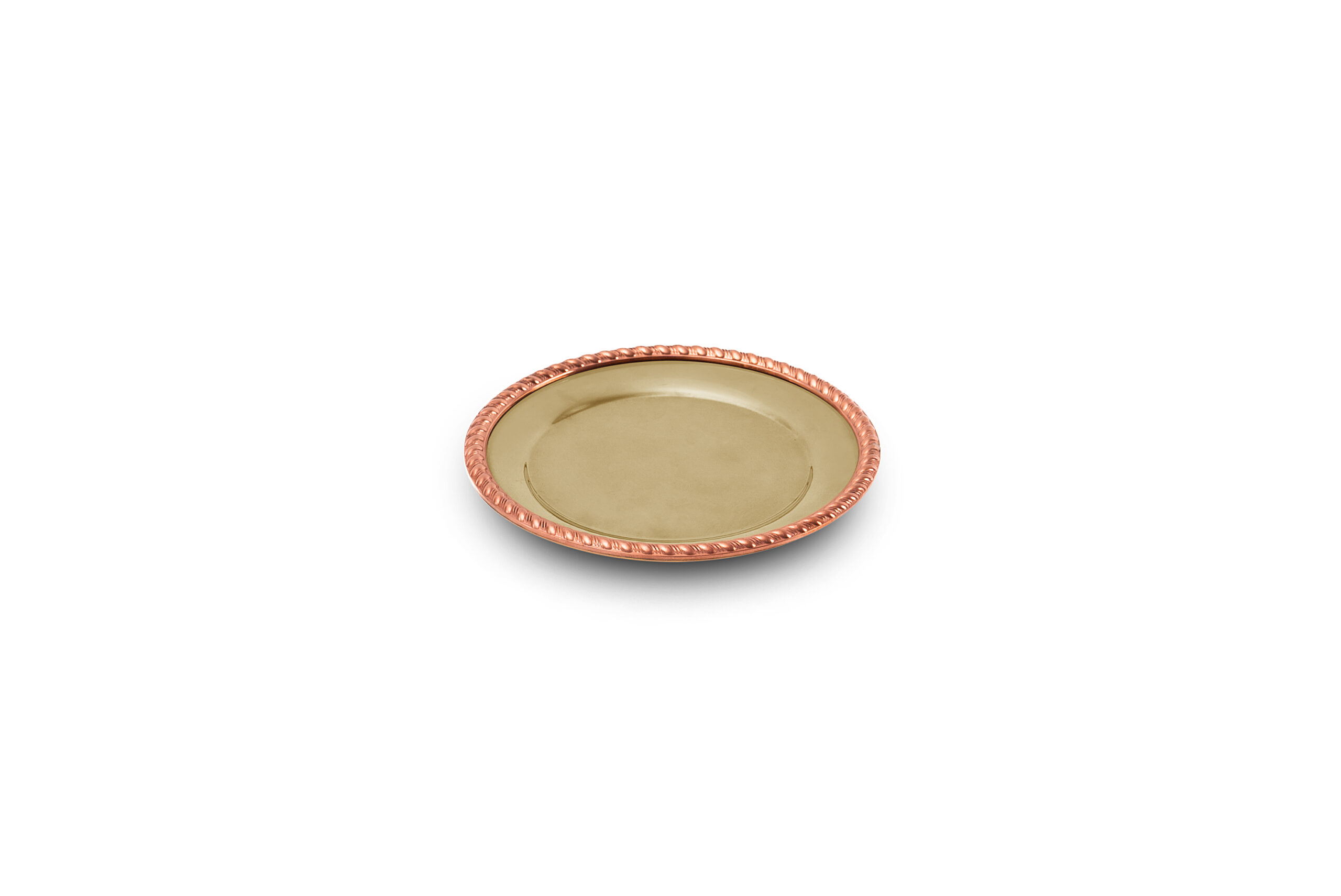 PRATINHO DOURADO DUBAI CORDÃO COBRE 14CM