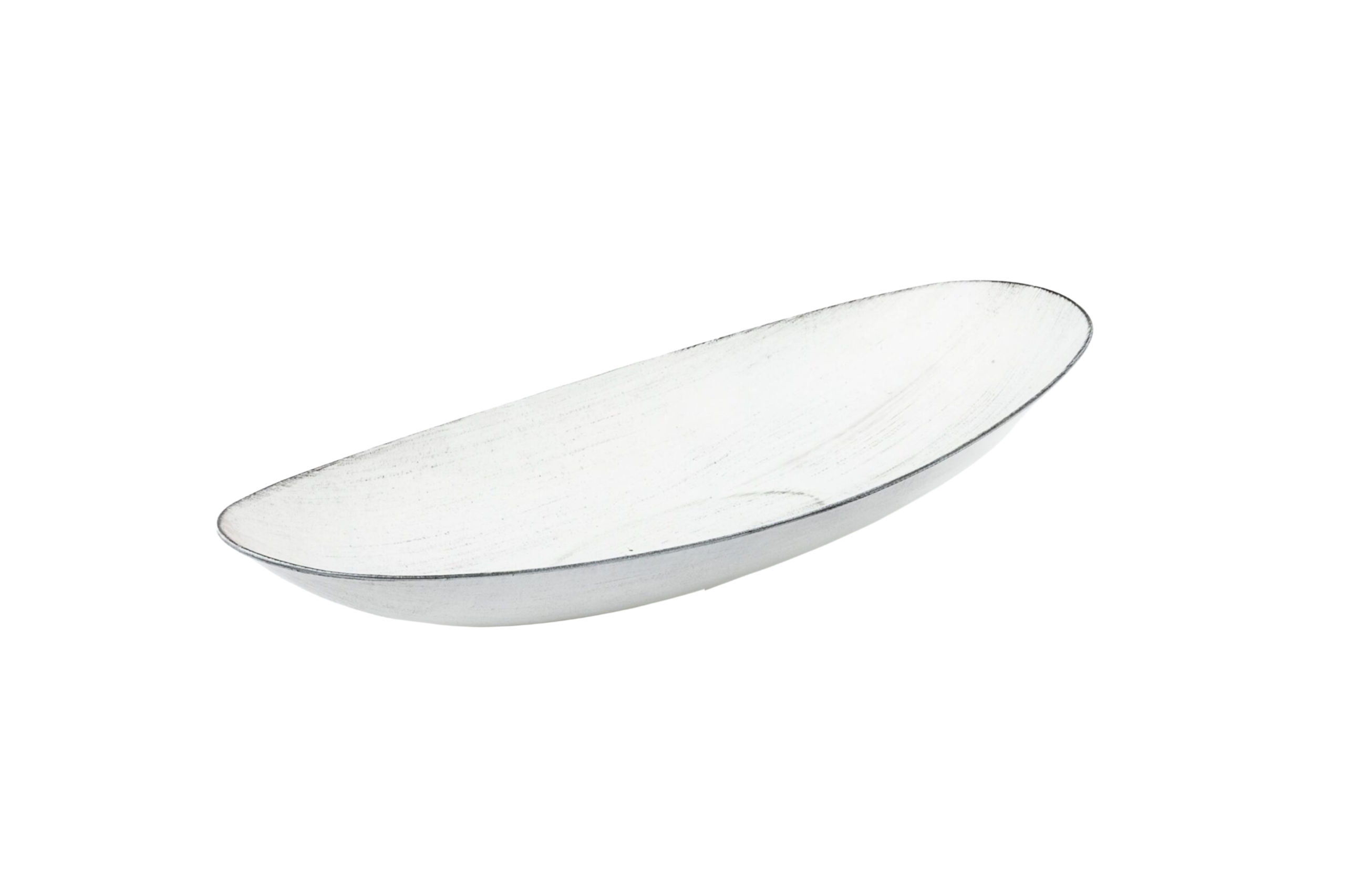 CANOA RESINA BRANCA GRANDE 50X22CM