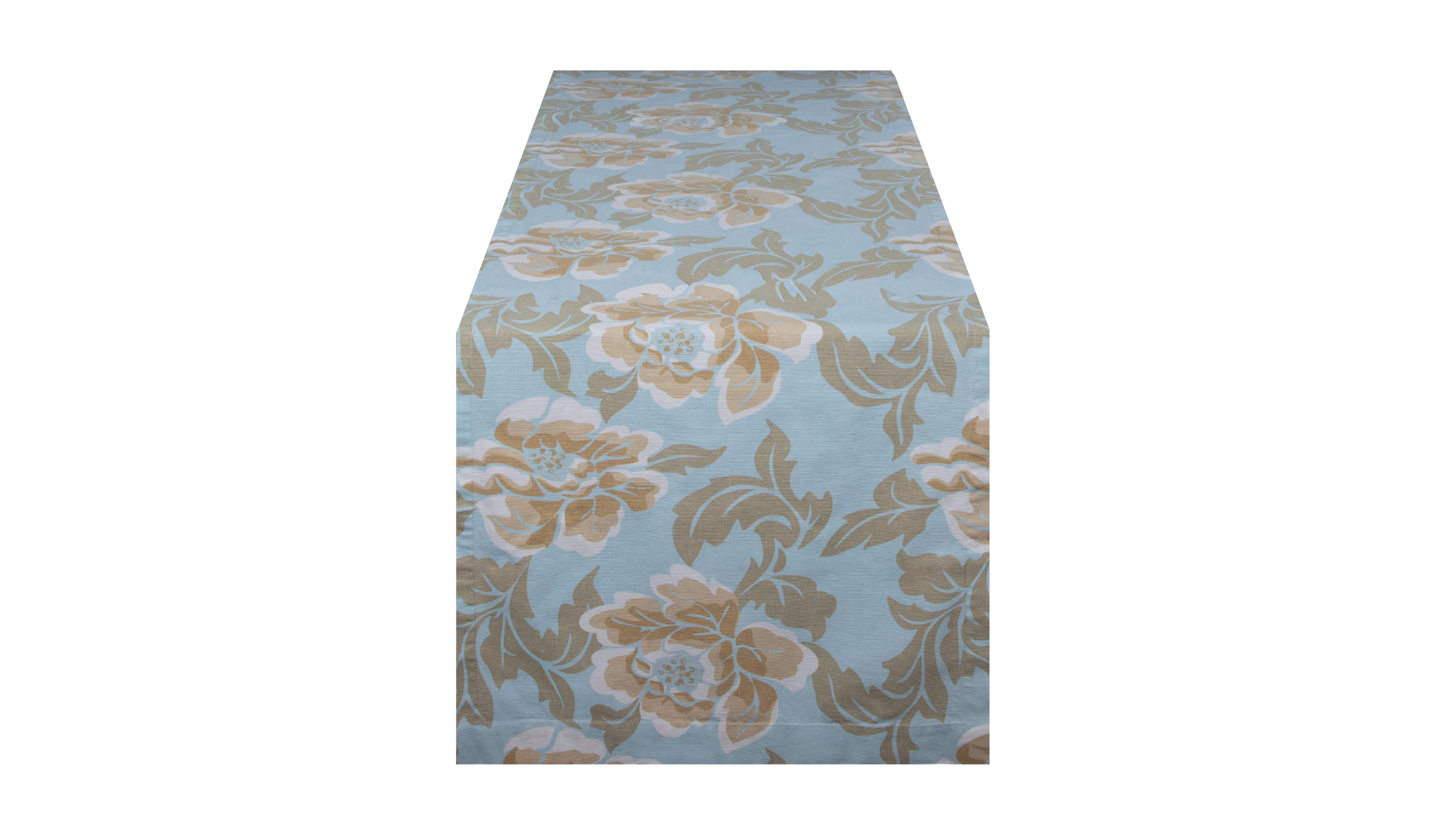 CAMINHO DE MESA CRU / AZUL / FENDI FLOR 2,00M