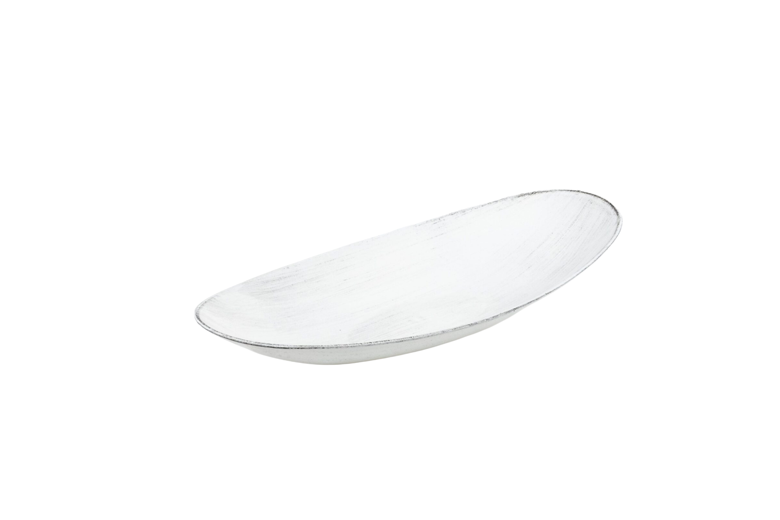 CANOA RESINA BRANCA PEQUENA 40X17CM