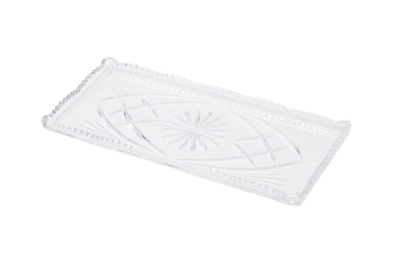 VIDRO - PRATO RETANGULAR CRISTAL