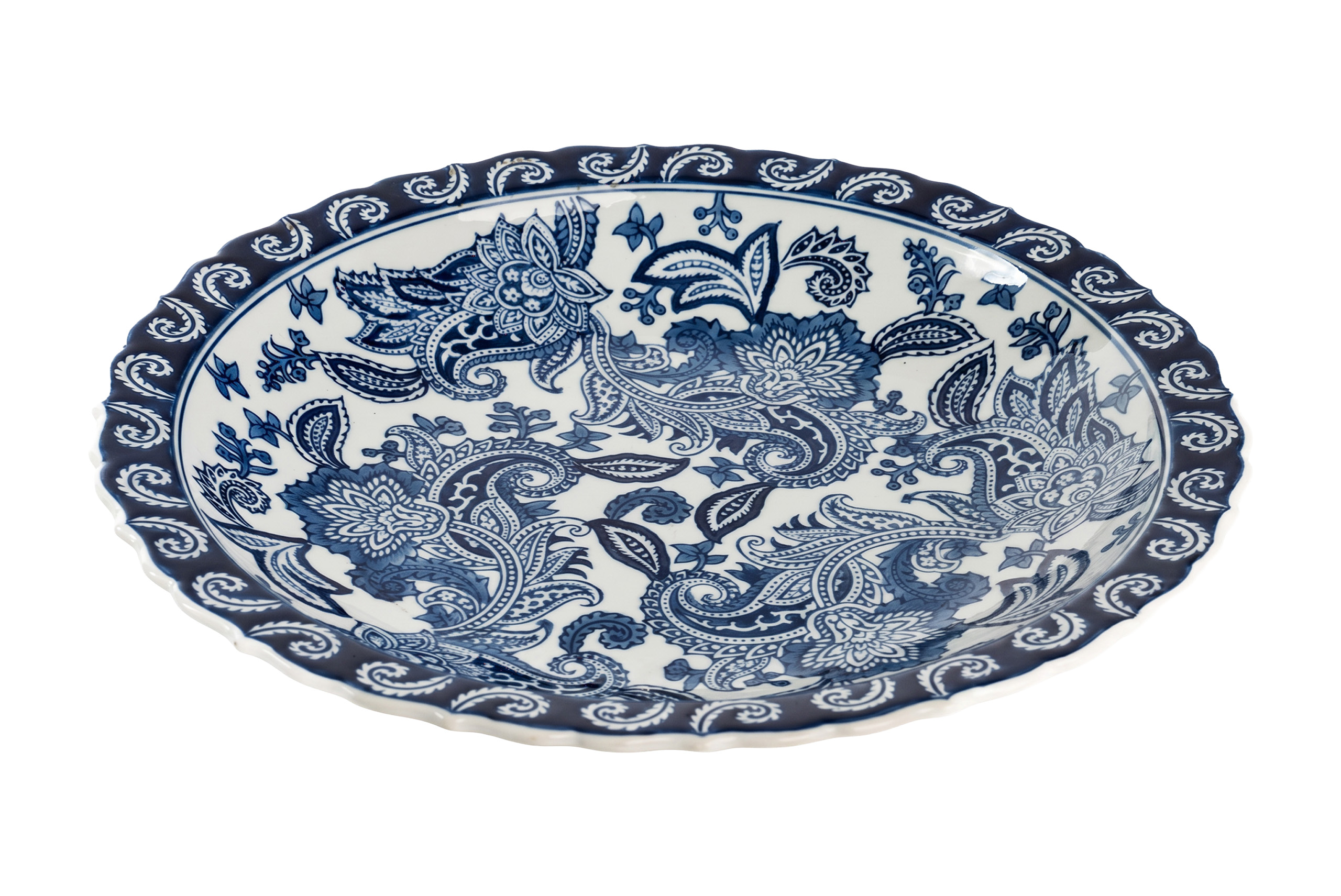 PRATO CHINES FLORAL AZUL 36CM