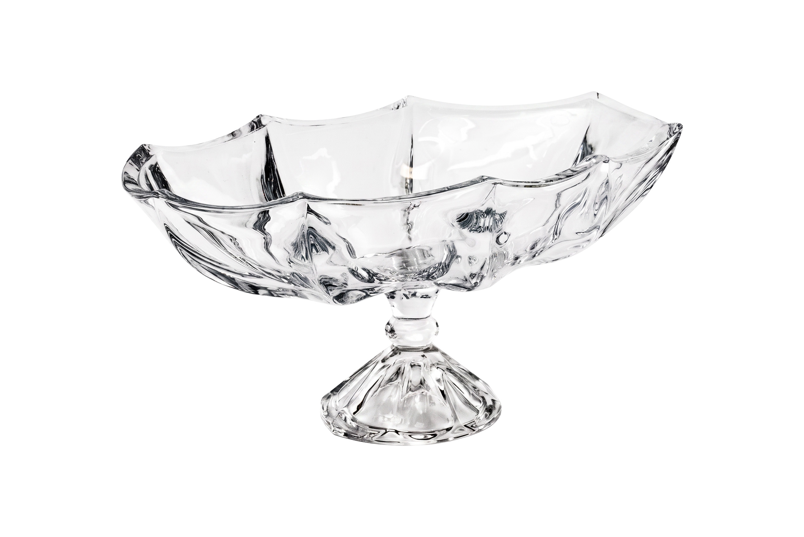 FRUTEIRA CRISTAL C/ PÉ OVAL LUISA 24X20 H19CM