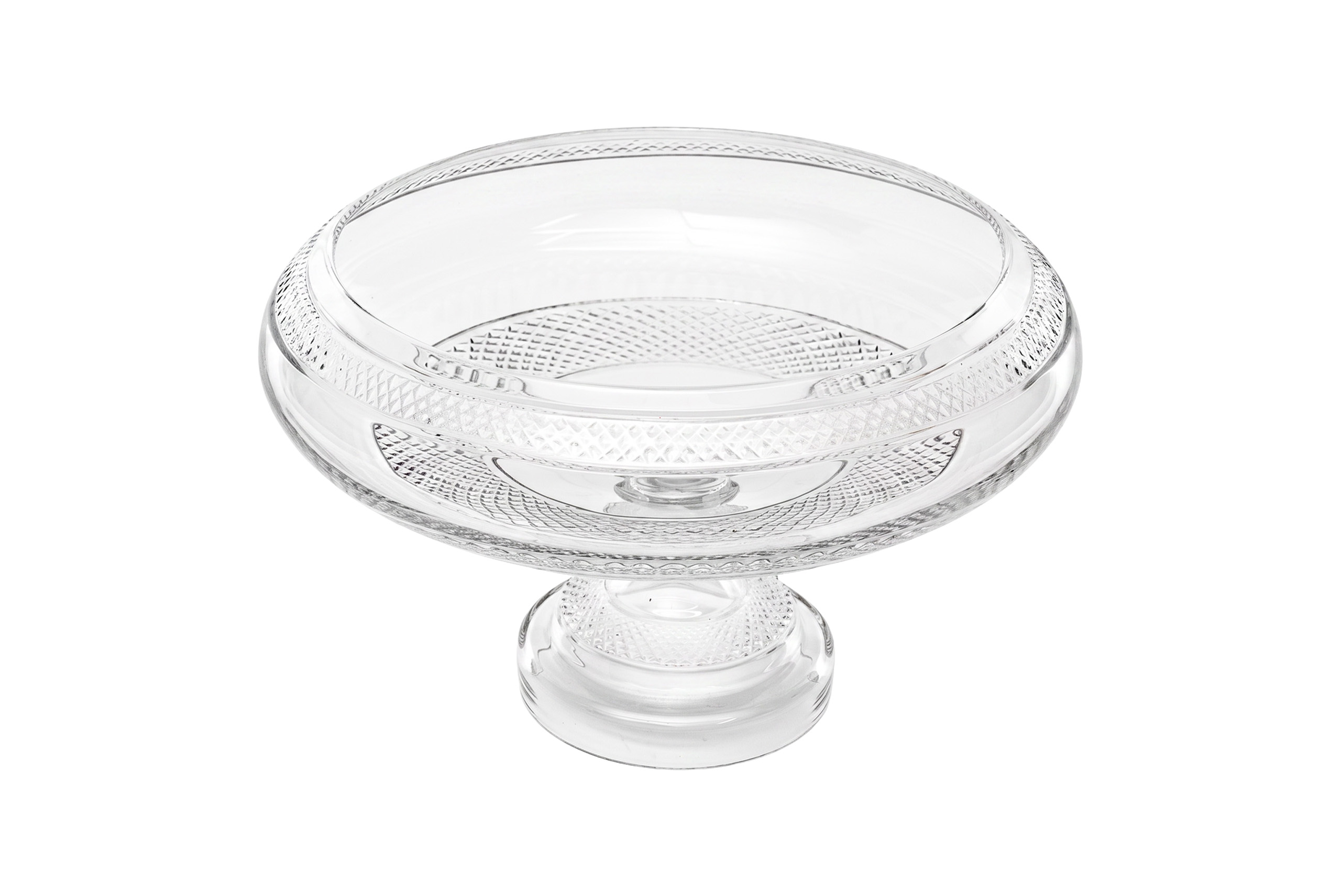 SALADEIRA CRISTAL C/ PÉ 44CM H 29CM