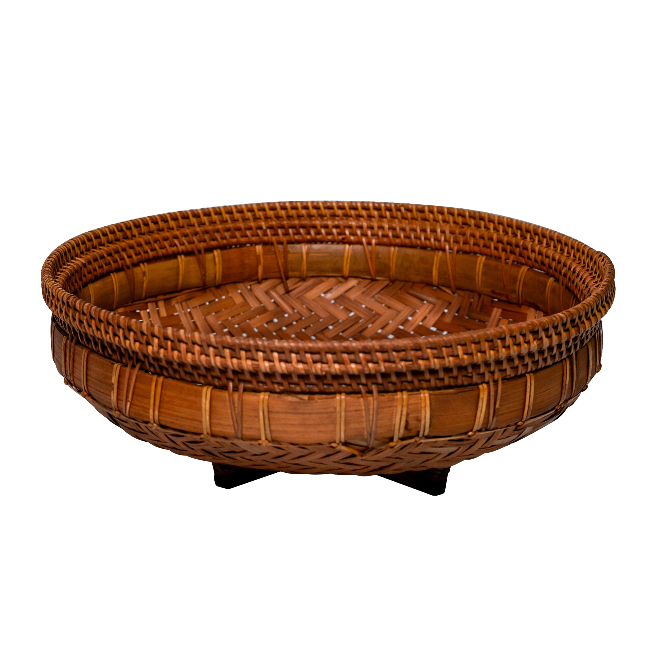 CESTO REDONDO RATTAN MED. D42CM H15CM