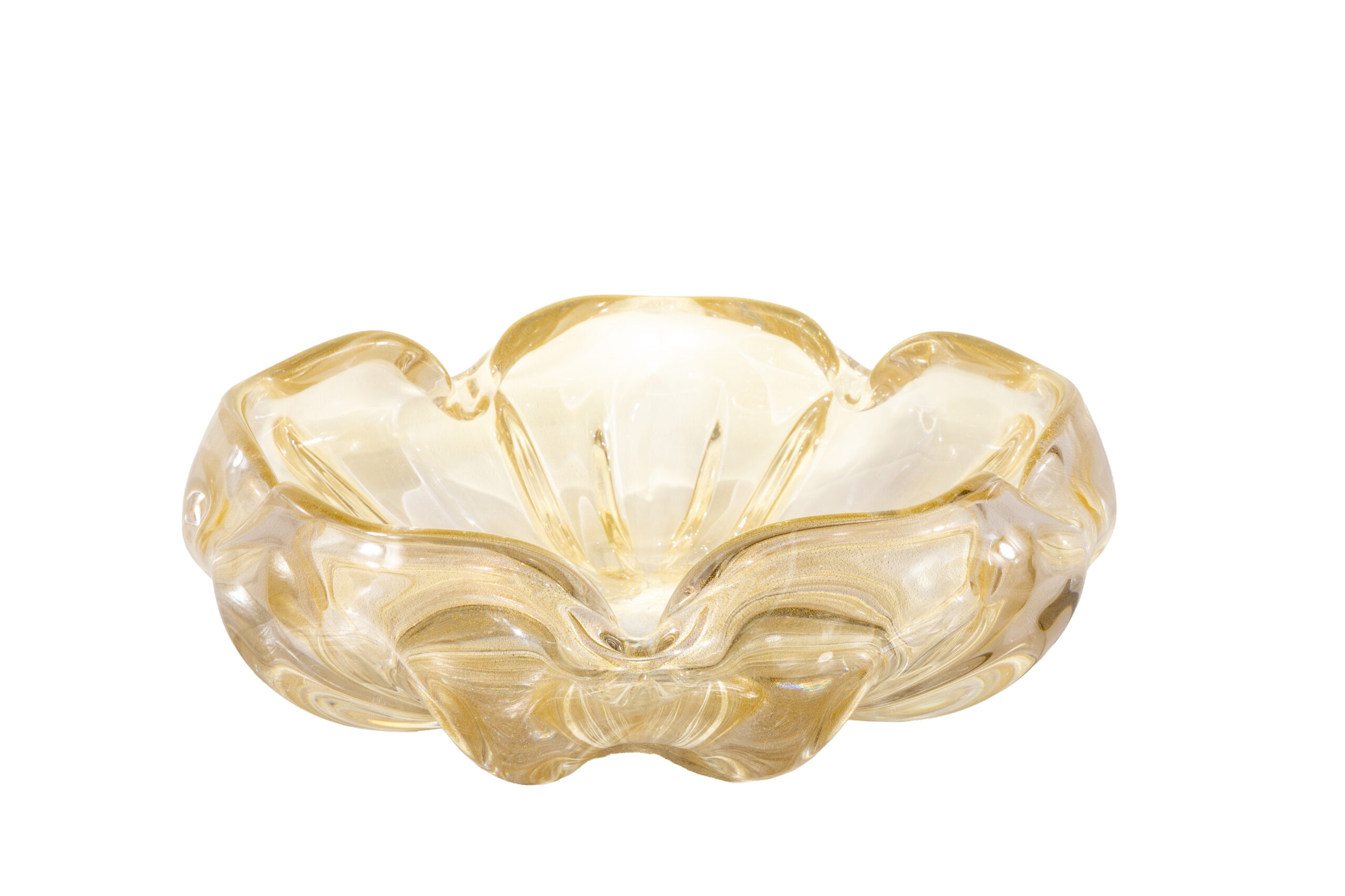MURANO - BOWL RASO GOM. C/ OURO G D45CM H14CM
